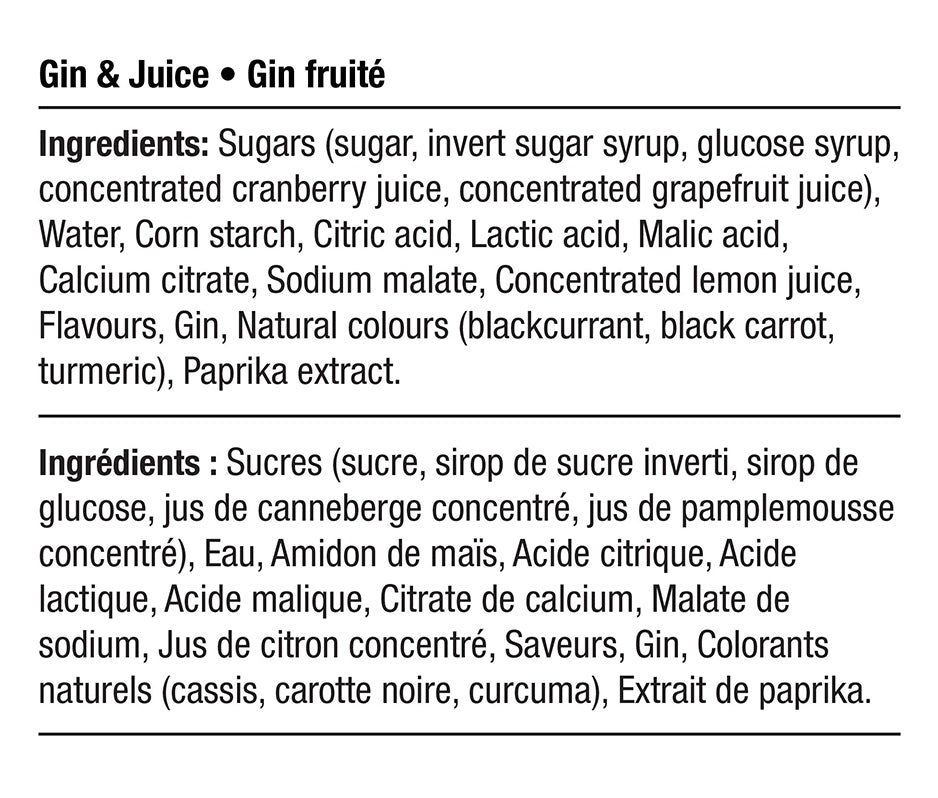 Ingredients - Vegan Gin & Juice